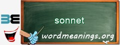 WordMeaning blackboard for sonnet